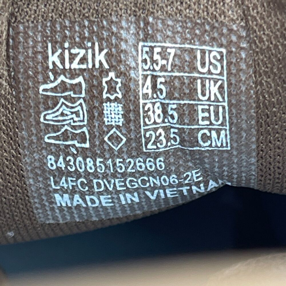 Kizik Vegas Shoes Womens Size 7 Brown Leather Slip on Handsfree Walking Sneakers - Picture 8 of 9